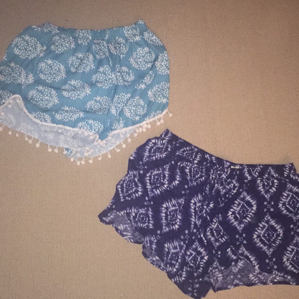 2 Flowy Patterned Shorts